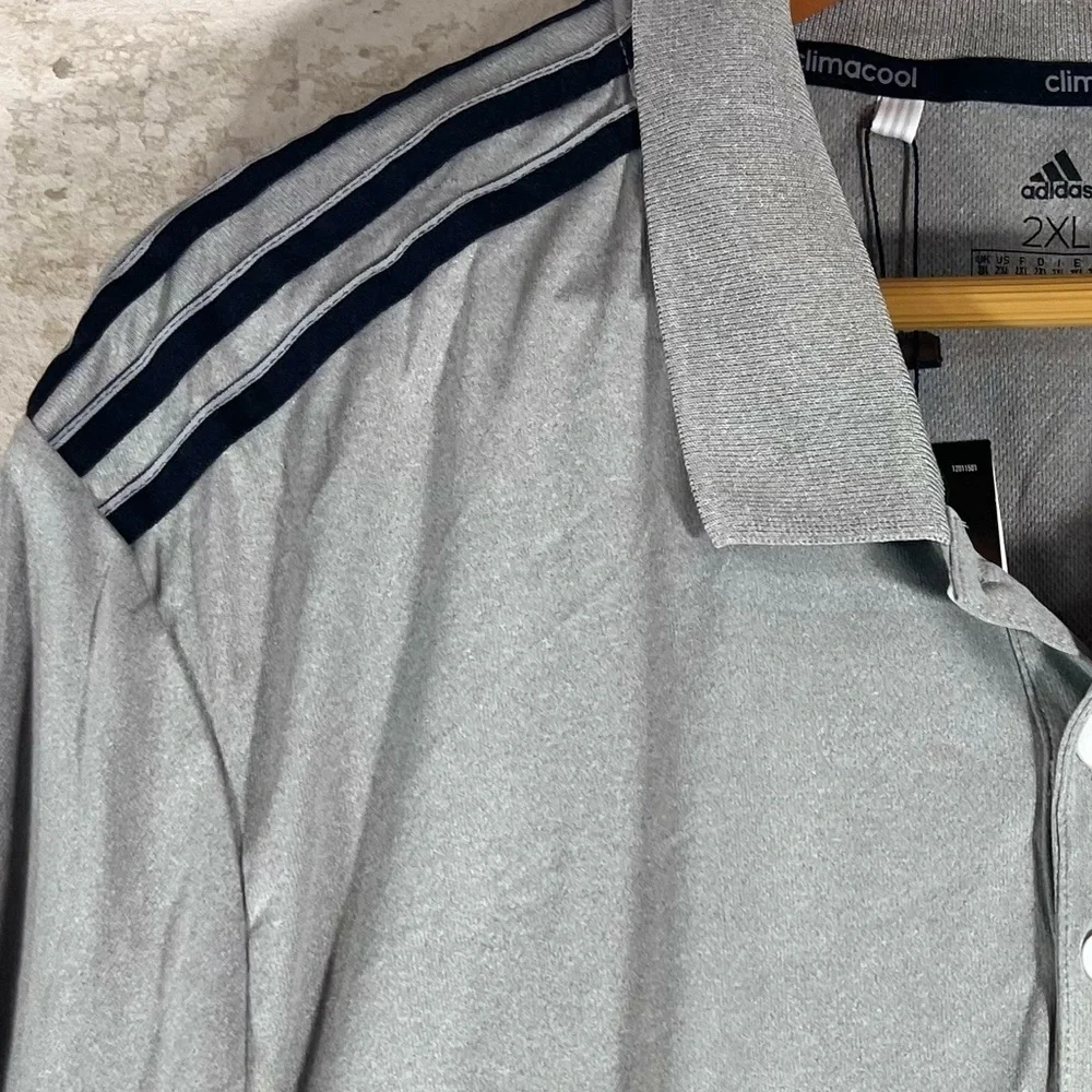 NWT ADIDAS Polo Sz 2XL Veterans CreatiVets Gray Shirt